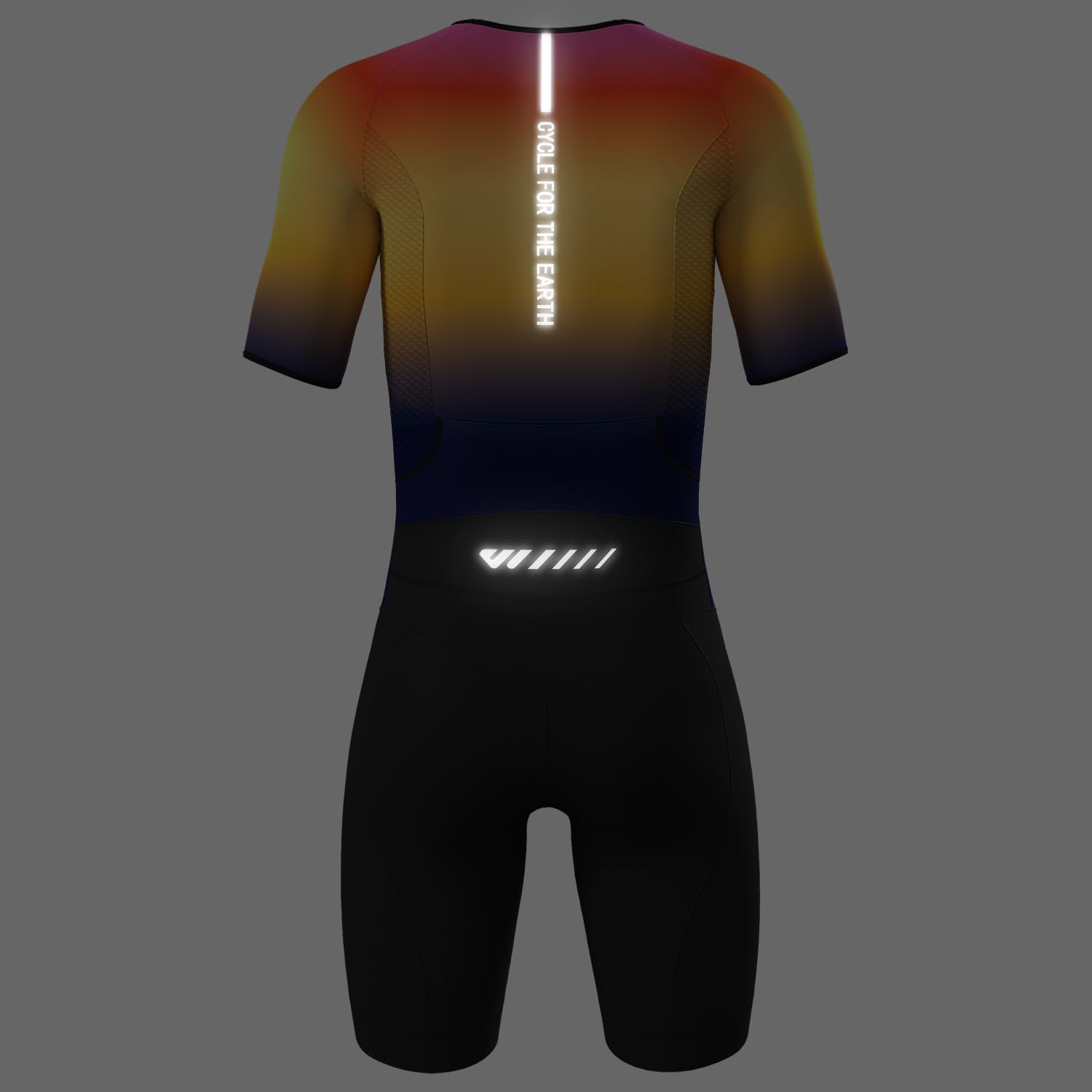 Lo.gas Męski strój triatlonowy Pro Trisuit z krótkim rękawem na wyścigi Ironman i triathlon – wysokiej jakości strój triatlonowy dla mężczyzn, pomarańczowy 1, L