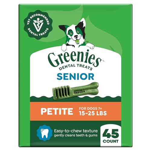 Greenies Senior Petite Size Adult Natural Dental Dog Treats, 45 Count - image 1
