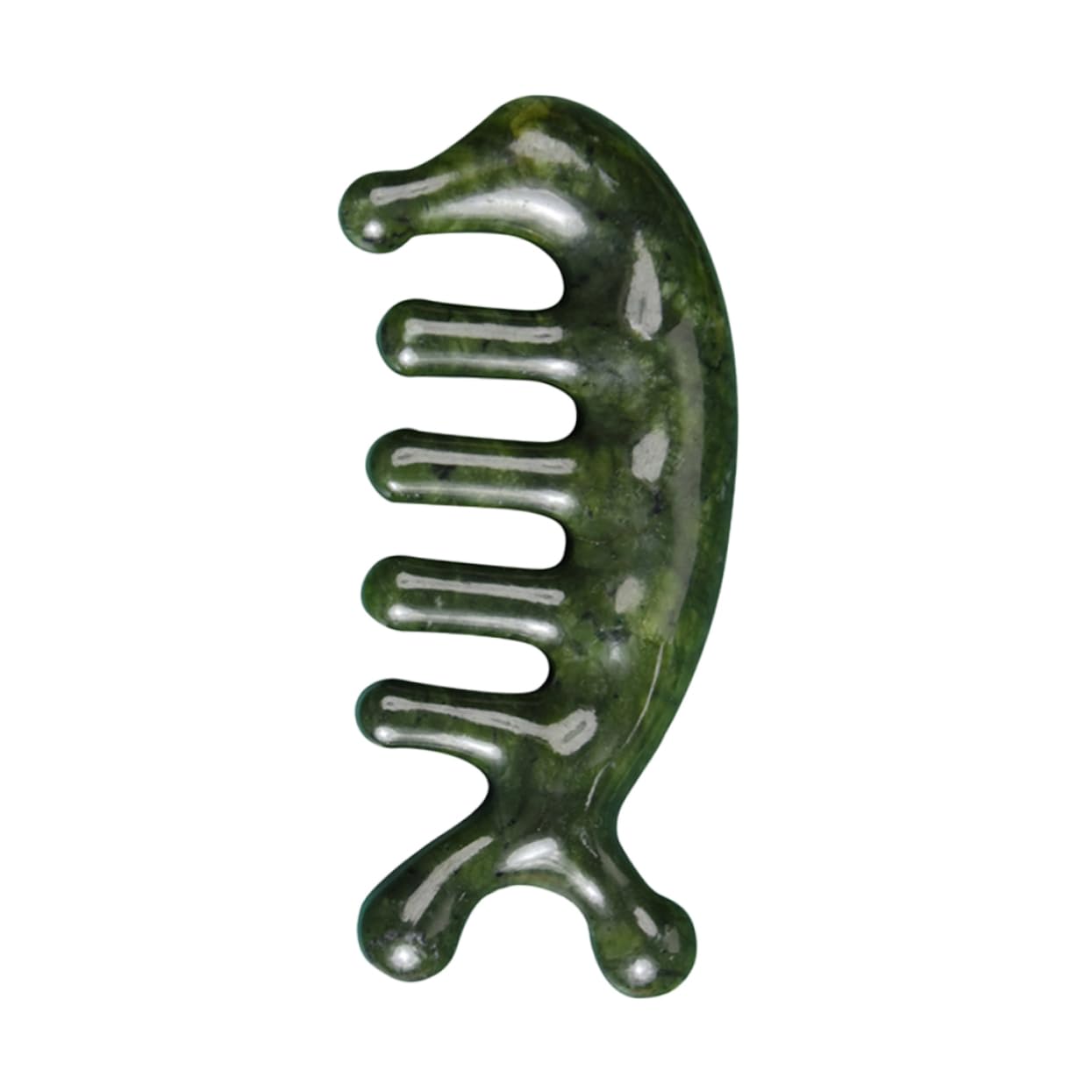 FRCOLOR 4stücke Jade Kopfhaut-massagebürste Ergonomisches Massage-tool Für Entspannende Kopfhautmassagen Für Zuhause Und Unterwegs Aus Grünem Jade Mit Glatter Oberfläche Und Feiner