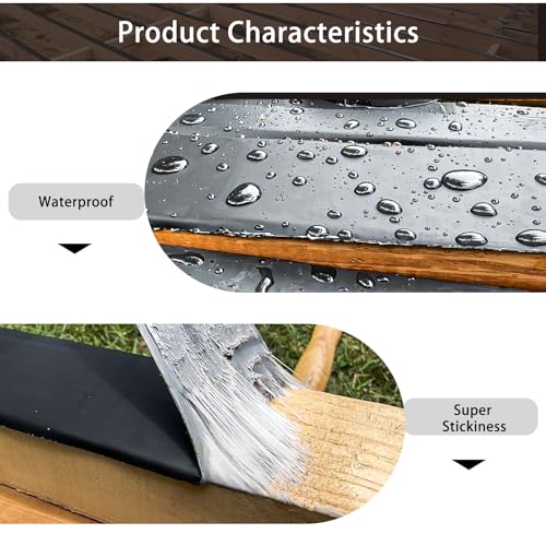 Image of Dongxw Joist Tape for Decking, 4 inch X 50' Waterproof Butyl Tape Deck Joist Flashing Tape for Joists and Beams (2 Rolls)