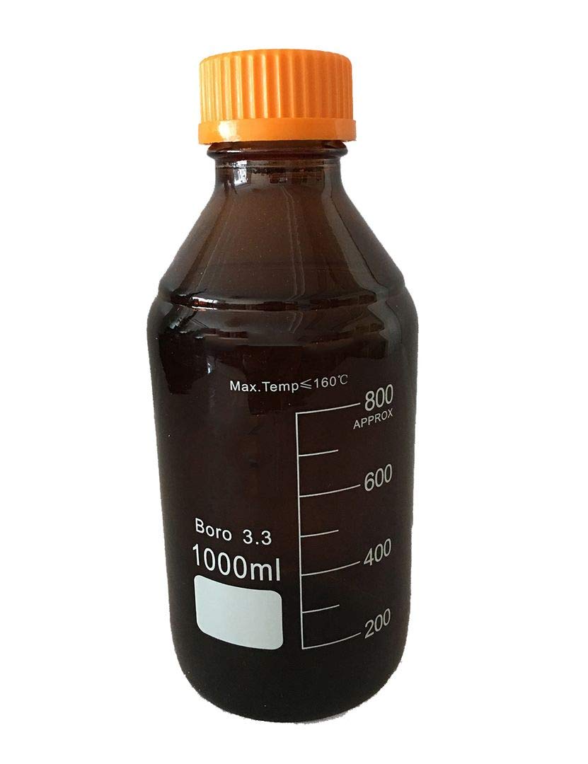 Flacons Borosilicate Ambre 100ml à 5000ml - Bouchon GL45 - Verrerie Labo