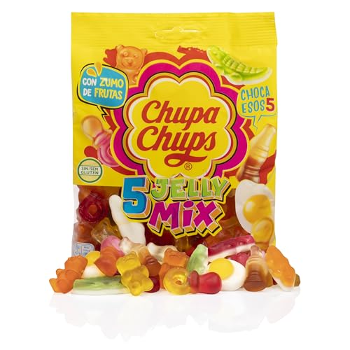 Chupa Chups Gominolas Jelly Mix de sabores variados com armas naturais, 150 g