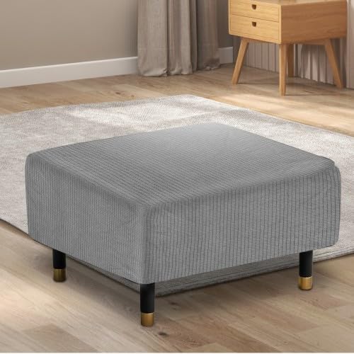rivestimento per sgabello, quadrato, protezione universale per divani e pouf (80-100 cm)