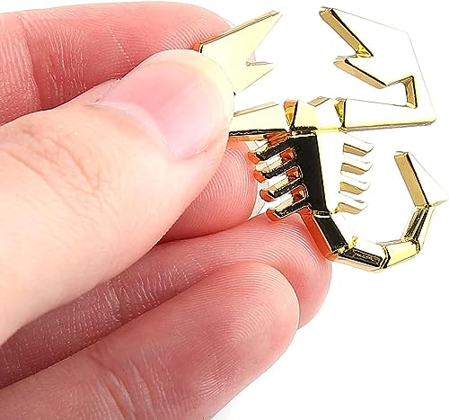 Image of VRT 3D Chrome Emblem Automotive Car, Bike Badges Logo Self Adhesive Sticker (Scorpion, Gold)