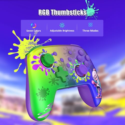 Image of NexiGo Wireless Controller (No Deadzone) for Switch 2 and Switch, Bluetooth Controllers for Nintendo Switch with Vibration, Motion, Turbo and LED Light (Inkling)