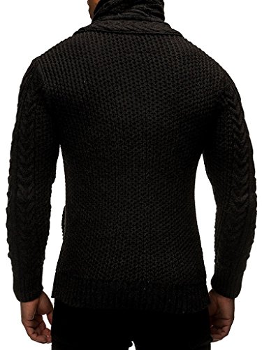 Leif Nelson Men's Knitted Turtleneck Jacket - Winter Cardigan Sweaters for Men - Image 6
