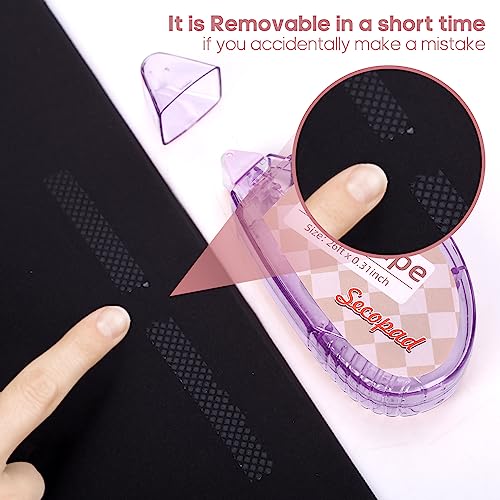 Image of Scrapbook Tape, 12 Pack Double Sided Tape Roller for Crafts, Adhesive Glue Runner Scrapbooking Supplies Journaling School Office Supplies for Kids and Adults, 0.3IN x 26FT