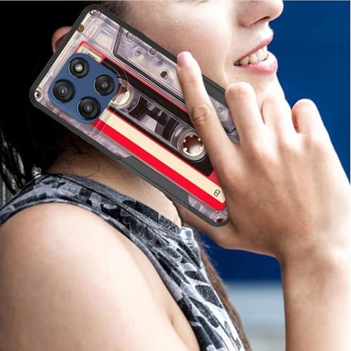 CICPLKSE for Moto Edge 2025 Case,Dual Layer Heavy Duty Hybrid Shockproof Hard PC Soft Silicone TPU Bumper Protective Cover Case for Motorola Moto Edge 2025,Cassette Tape - image 7