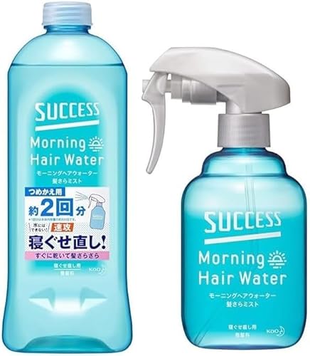 サクセス モーニングヘアウォーター髪さらミスト 本体スプレー280ml+詰め替え440mlセット, Startingover0502 おまけ付き 本体1+詰替2