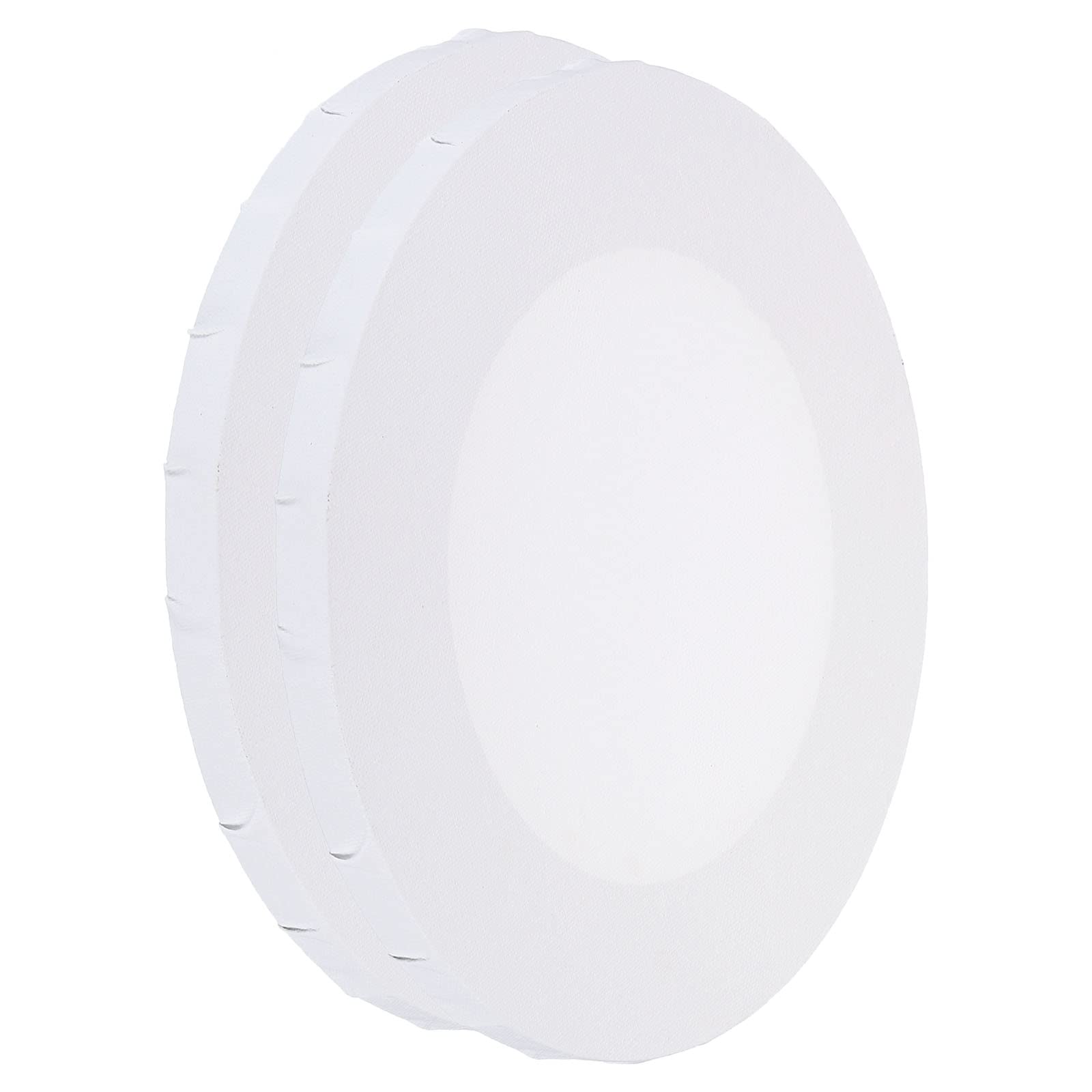 PATIKIL Paint Canvases Panel for Painting, 2 Pack 10x10 Inch Round Wood Frame Stretched Blank Art Board Panels for Acrylic, Oil, Tempera Painting, White