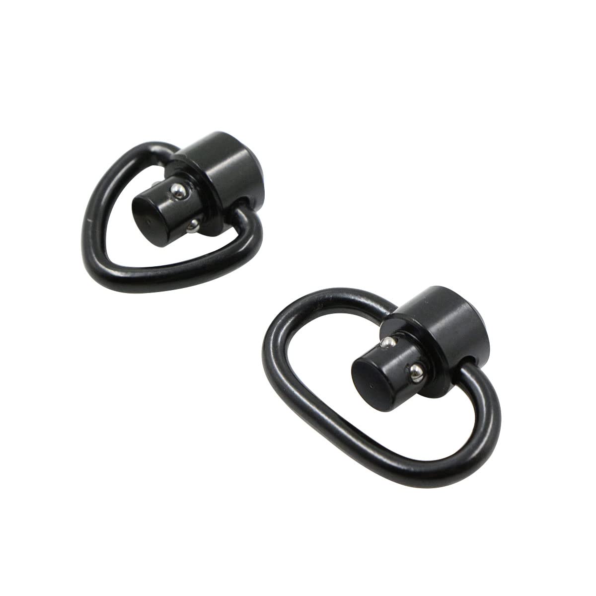 Qd Push Button Sling Swivel Girevoli Mount Girelle Clip Loop Strap Sgancio Rapido 1.25 Pollici Tattica Heavy Duty Fibbia Per Cinghie Tattiche Fionda Cintura For Rifle Pacchetto(4 Pezzi)