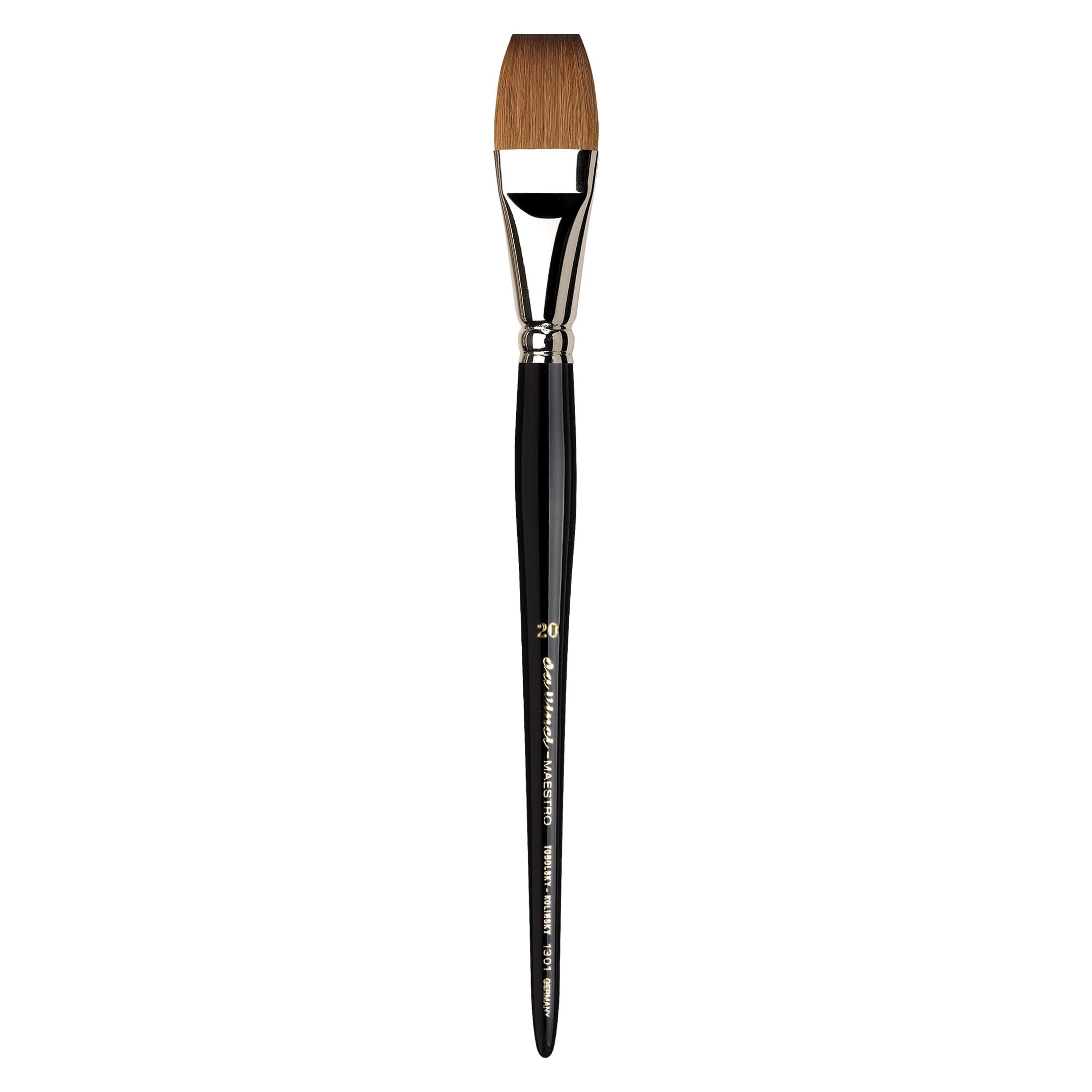 da Vinci Watercolor Series 1301 Maestro Paint Brush, Flat Kolinsky Red Sable, Size 20