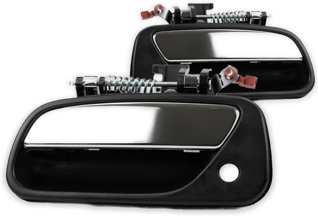 KarParts360 for Toyota T-100 1993 94 95 96 97 1998 Exterior Door Handle Driver and Passenger Side | Pair | Front | Outer | Chrome | TO1310135, TO1311135 | 6922034020, 6921034020