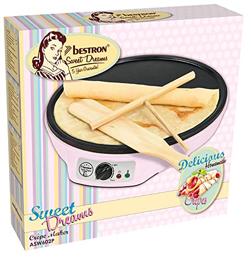 Bestron Crêpes Maker im Retro Design, für Crepes mit Ø 30 cm, inkl. Teigverteiler & Crêpes-Wender, mit… – Bild 7