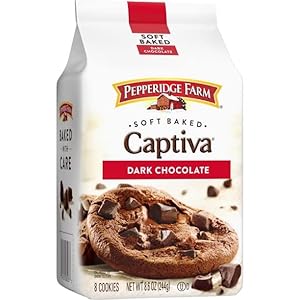 Pepperidge Farm Captiva Dark Chocolate Cookies, 8.6 OZ Bag (Pack of 6)