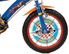 Toimsa Hot Wheels 14 inch Bicycle, Kids Bike Learn to Ride, with Training Wheel Stabilisers and Mudguard, for Children Ages 4-6 Years, Includes Water Bottle, Blue and Red #3