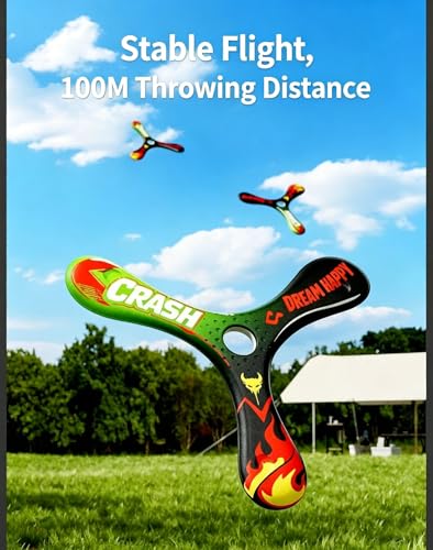 DOUBLE ZEE Soft Triangular Boomerang, boomerang triangular suave mejorado en espuma EVA, fácil de lanzar, juegos al aire libre para familia, patio trasero, playa, camping, diversión (3 piezas) miniatura 4