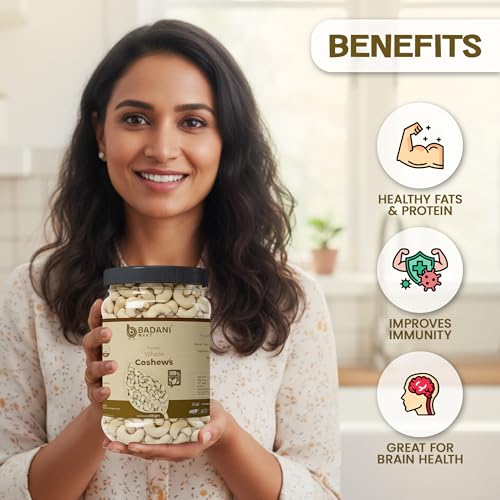 Image of Premium Cashew 500gm | Whole & Crunchy Kaju Dry Fruits | Fresh, Natural & Carefully Selected Unsalted Cashew Nuts for Daily Use, Snacking, Cooking & Sweets