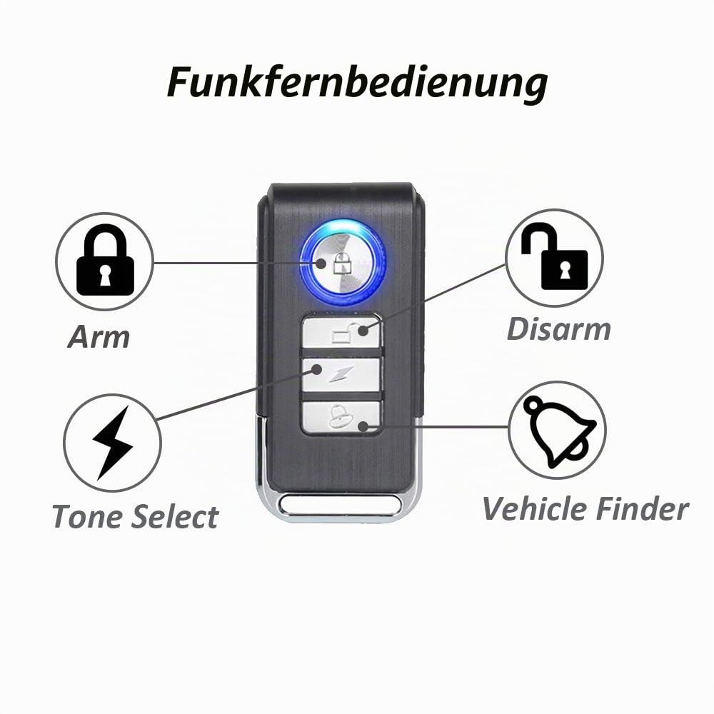 Mengshen Wireless Fahrrad Diebstahlwarnanlage 3 Pack 113dB