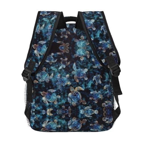 Sac à dos léger OdDdot avec imprimé tortue et compartiment PC portable
