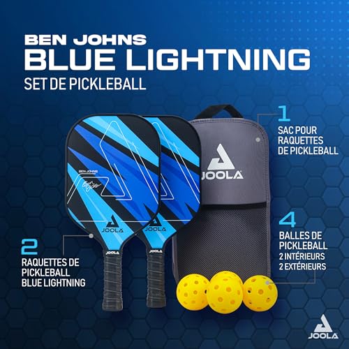 Pickleball JOOLA Blue Lightning ensemble de loisir 2 raquettes et accessoires