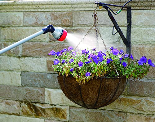 Image of Eden 96618 Metal Thumb-Control 7-Pattern 33 in. Watering Wand | Heavy-Duty Water Sprayer for Hanging Plants, Gardens & Lawn Care, Quick Connect Set Bundle