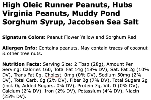 Big Spoon Roasters Crunchy Peanut Butter With Jacobsen Sea Salt - Low Sugar Peanut Butter – Course Texture – Crunchy Peanut Butter W/Organic Peanuts - Keto, Palm Free, Vegan Peanut Butter - 26 Ounces #TOP4