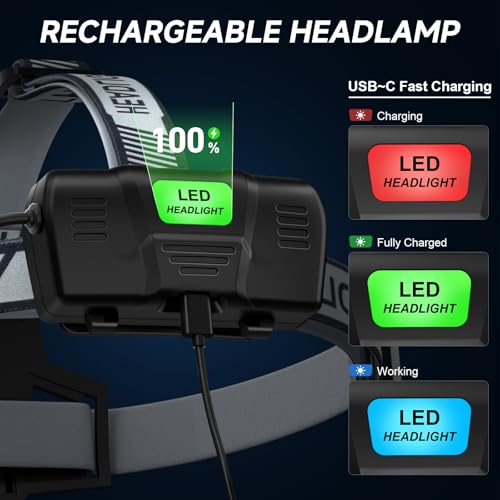 Faros delanteros recargables de 99000 lm y lámpara LED con sensor para frente 3