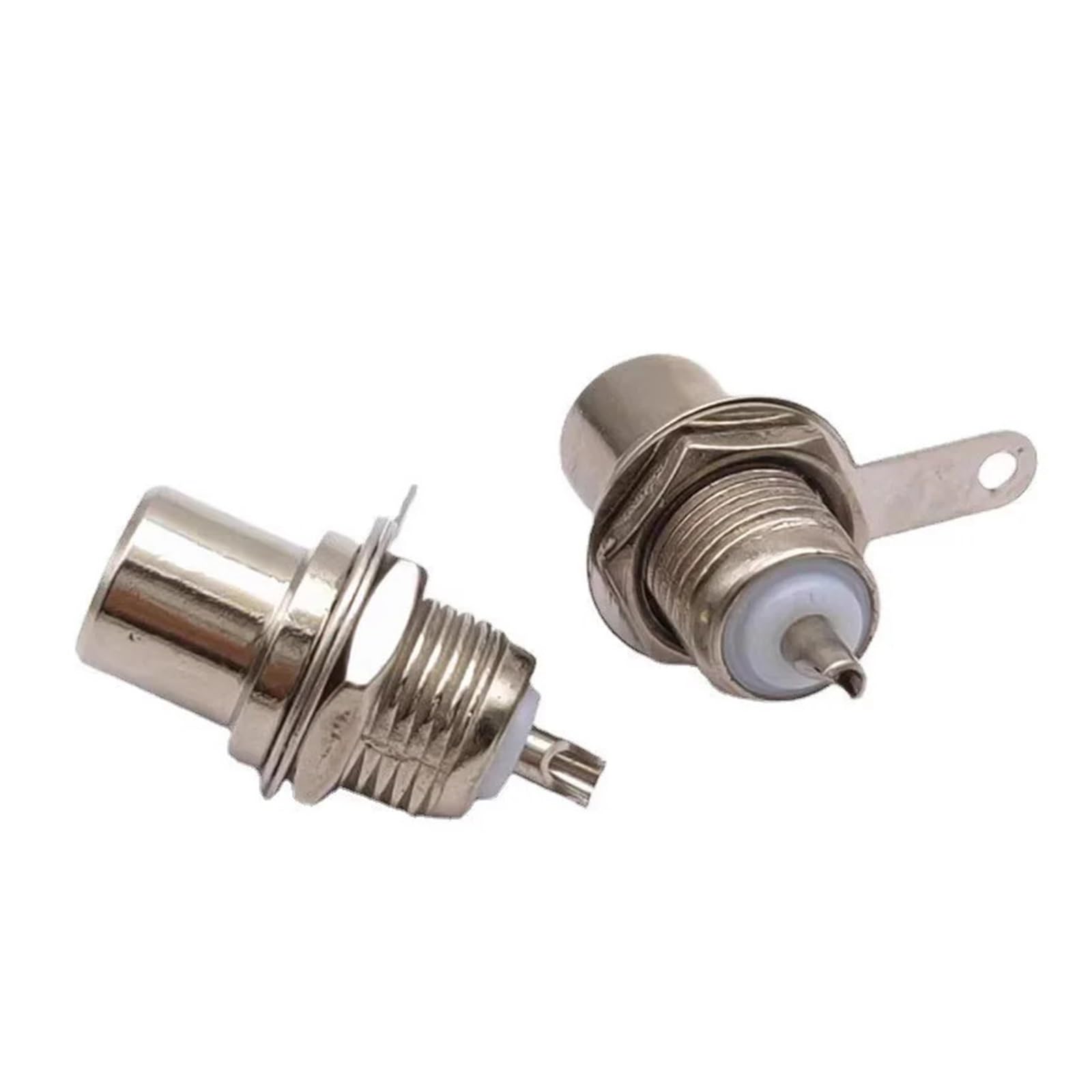 GUYTRM 10 szt. adapterów żeńskich do montażu na panelu Phono, wtyczek Phono, wzmacniacza audio, lutowanych, niklowanych lingli(100pcs)