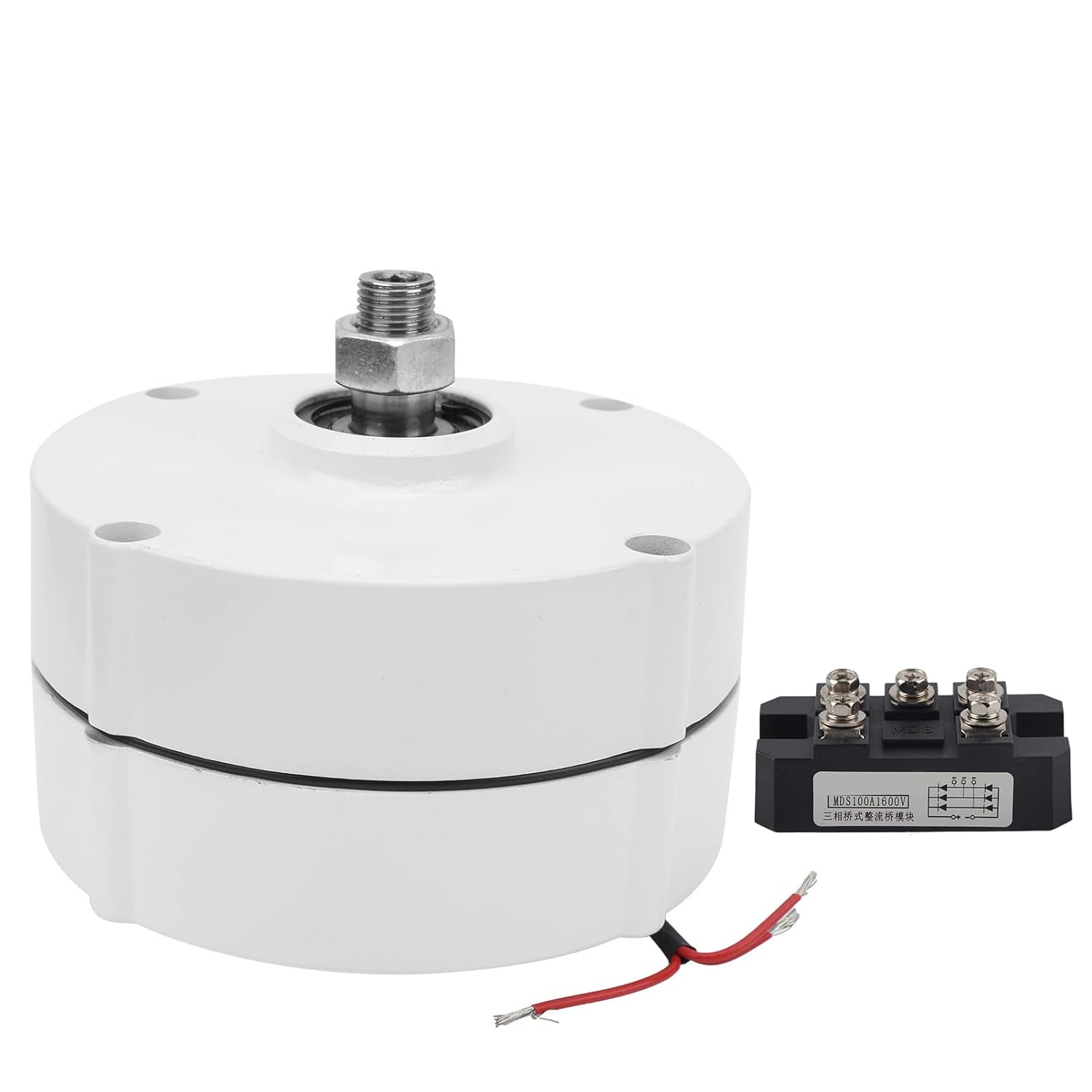 Fafeicy IP55 24V 400w 550r/m AVAN-400w Generador de imán permanente, alternador de AC trifásico eléctrico NdFeB de tierras raras, clase de aislamiento F (24V with Rectifier)