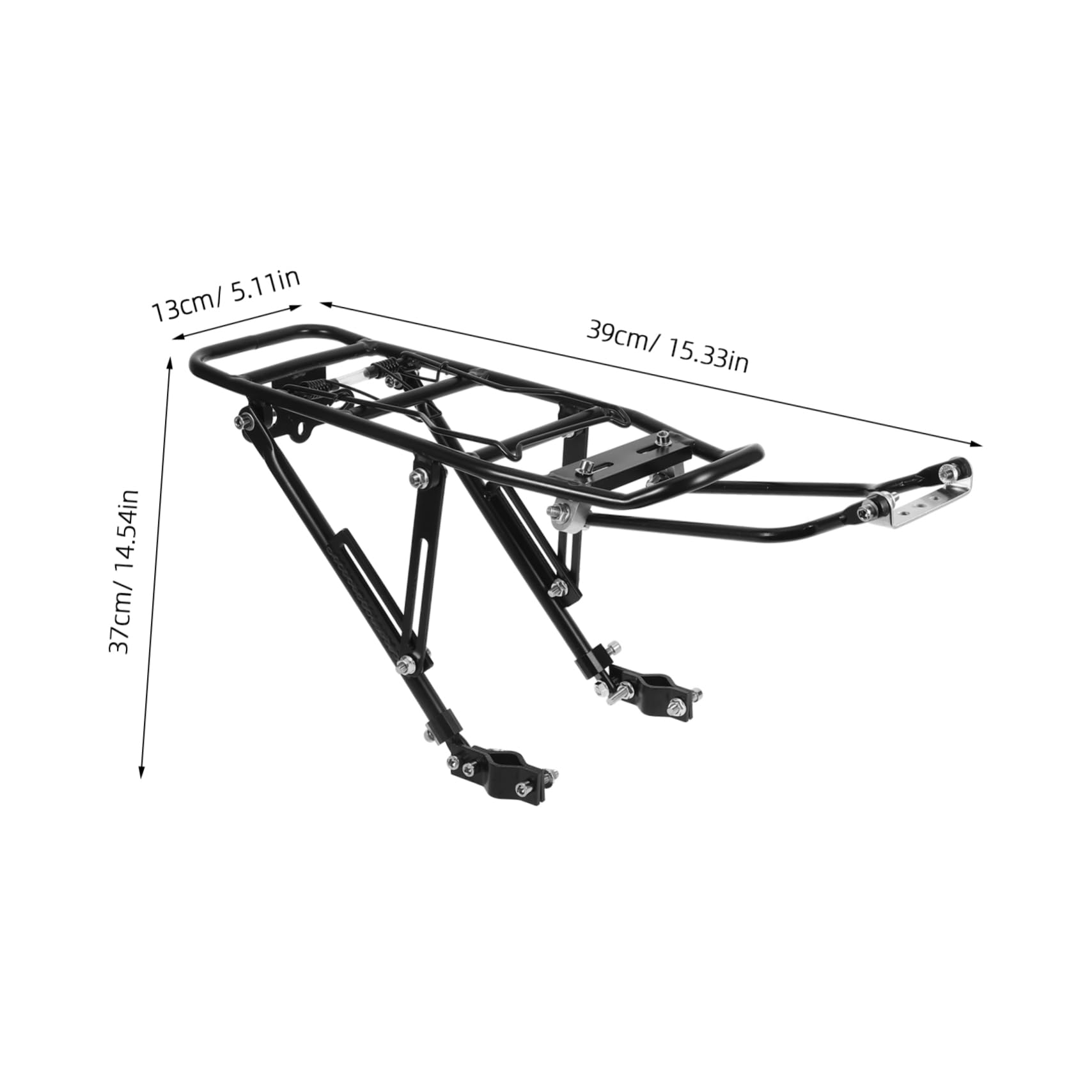 Outanaya Multi Function Bike Carrier Rack Detachable Rear Holder for Mountain Bikes Lightweight Design Easy Installation for Cycling