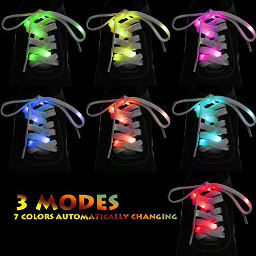 CrazyFire LED Lampeggiante Lacci delle Scarpe, 3