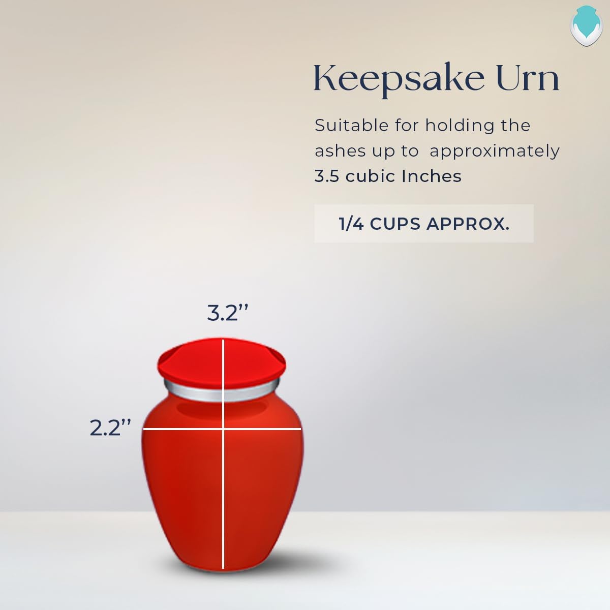 Geturns Embrace Keepsake Personalized Heart Cremation Urns for Human Ashes I Bright Red Funeral Urn for Women and Men with Double Side Engraving I 3.5 lbs