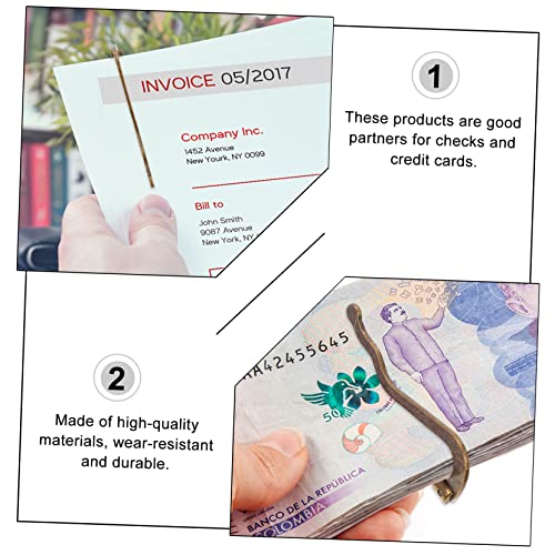 2Pcs Wallet Cash Clips Metal Spring Check Holders Credit Card Organizers Compact for Everyday Carry and Gift4