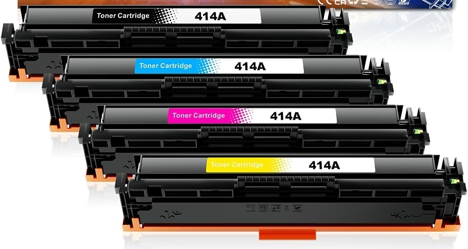 414A Toner Cartridges 4 Pack Replacement for HP 414A 414X Work with HP Color LaserJet Pro MFP M454dw M479fdw M479fdn M454dn Printer(Black Cyan Magenta Yellow, with Chip)