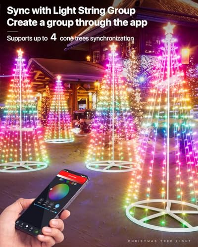 Lphianx 9Ft Lighted Christmas Tree, 265 RGB LEDs - image 7