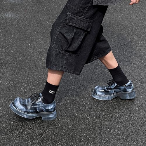 Men's Distressed - Look Dress Shoes, Edgy Casual Footwear - Ideal for Street Fashion, Night Outings & Daily Commute2