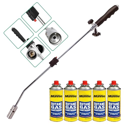 Munnie Gas-Powered Weed Burner with Auto Ignition | Weed Killer Weed Burner | Adjustable Flame |...