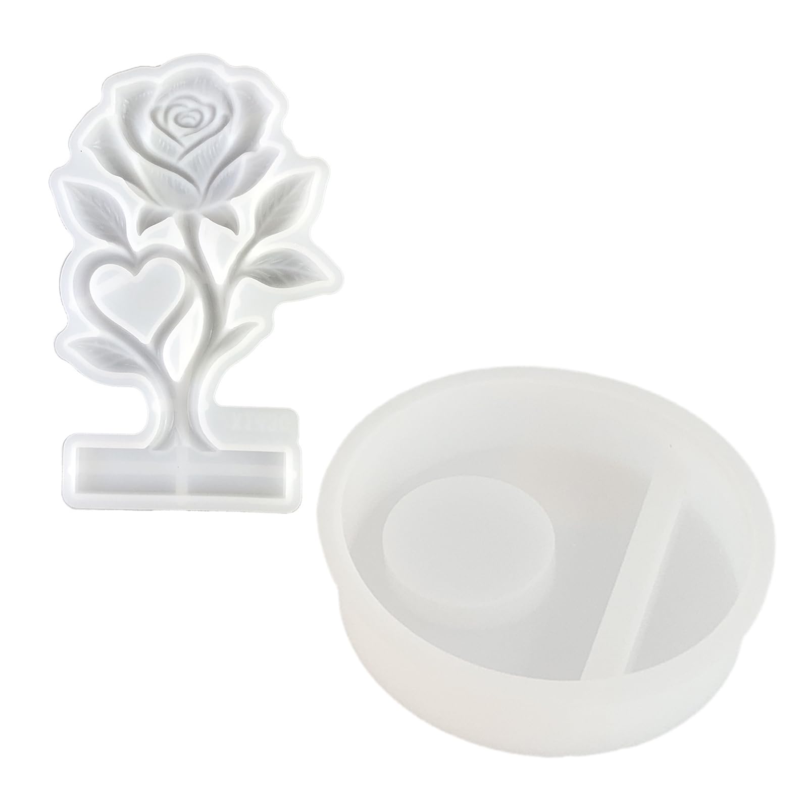 CAZSTYK Silicone Heart Rose Ideal for Making Plasters Decorations and Soap Home Project Heart Rose