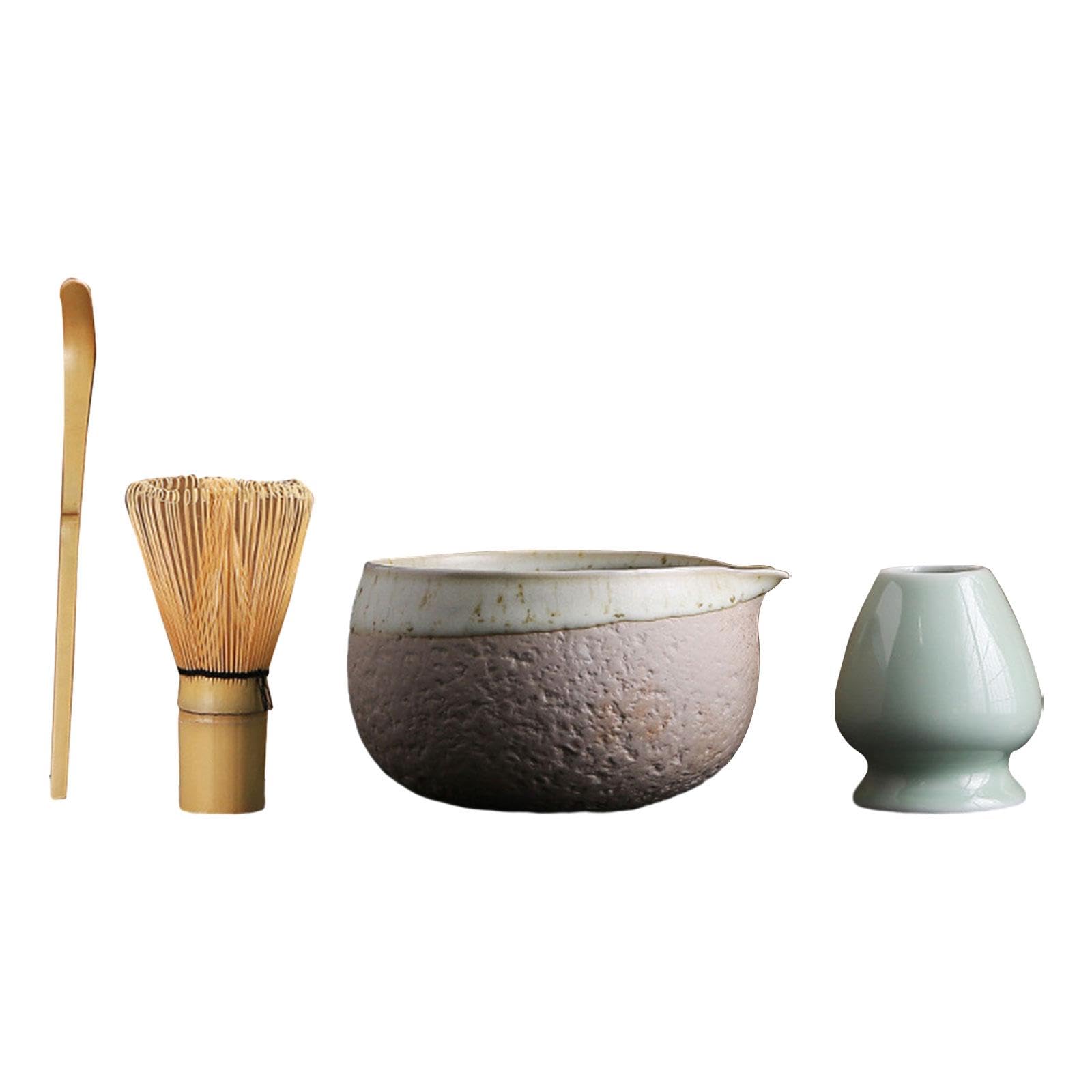 Matcha-Schneebesen, Retro-Stil, Matcha-Zeremonie, Zubehör für Urlaub, Tisch, Büro, Grau, 4 Stück