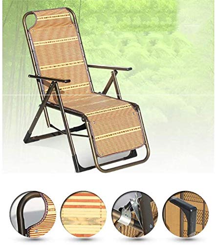Xzgden Lightweight Camping Chairs Garden Loungers Folding Chair Folding Bamboo Lounge Chair, Office Lunch Break Chair Beach Balcony Outdoor Chair Patio Living Room Lounge Chair #TOP6