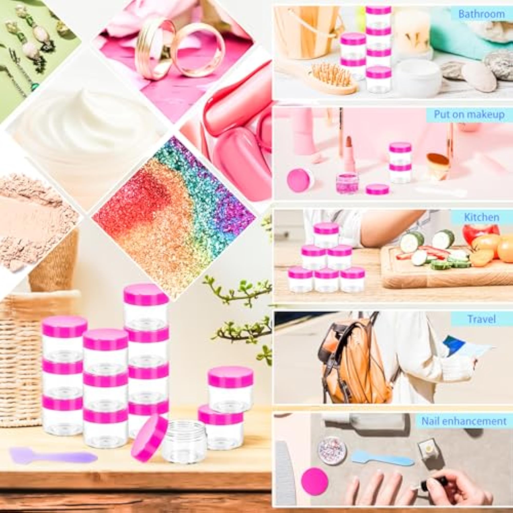35Pack 20g Small Plastic Cosmetic Containers with Lids