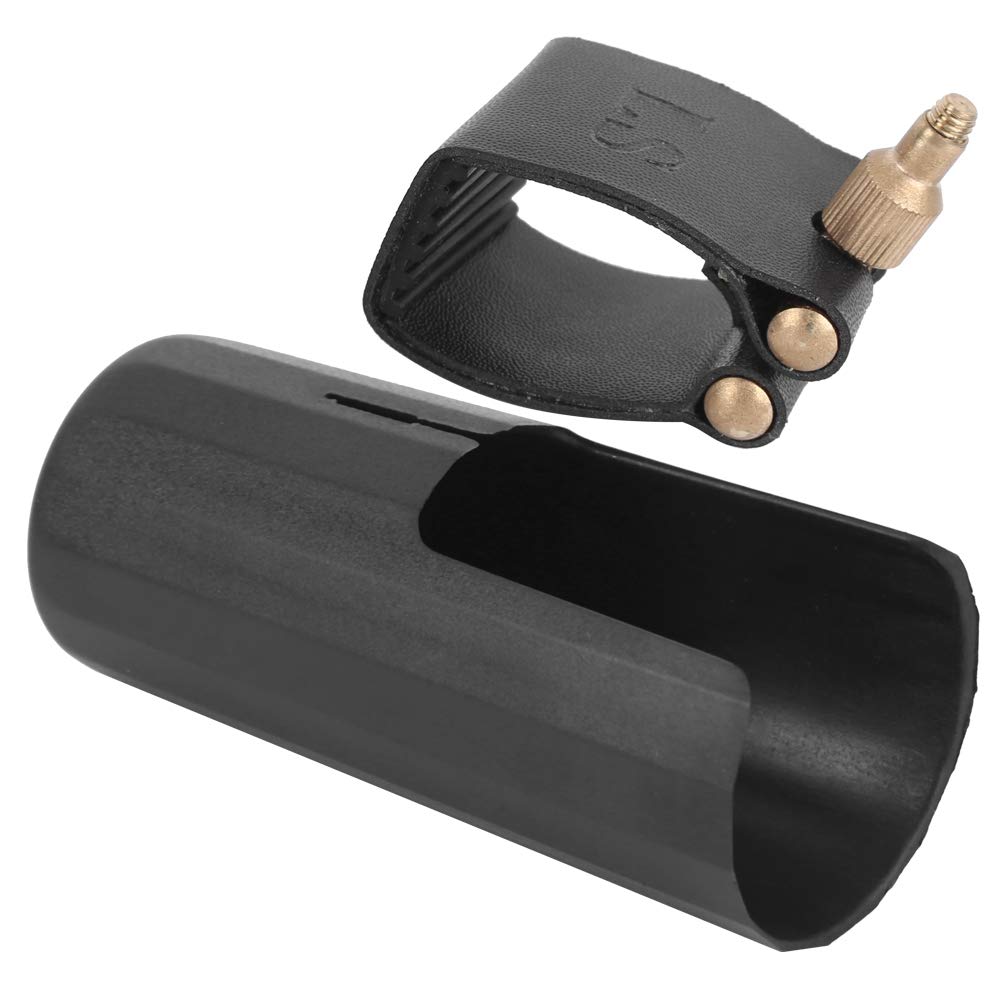 Ligadura Saxofón Alto, Ligera de Cuero PU con Fijación Rápida para Boquilla, Accesorio Profesional for Músicos Estudiantes y Actuaciones en Vivo