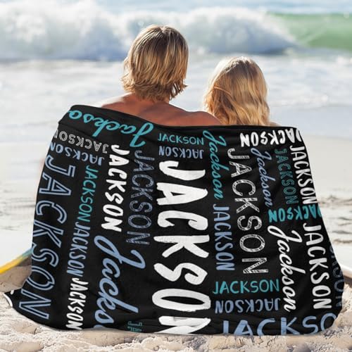 Personalized Name Blanket Customized Baby Blankets for Girls Boys Adults Monogrammed Blankets and Throws Christmas Birthday Mothers Fathers Valentines Day Gift