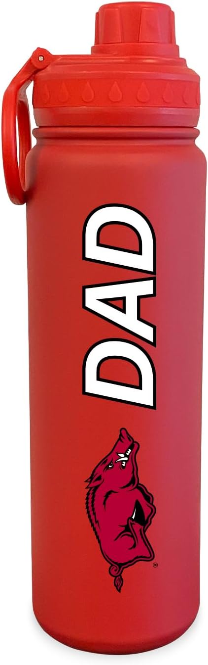 The Fanatic Group University of Arkansas Dad 24 oz. Stainless Steel Bottle - Red