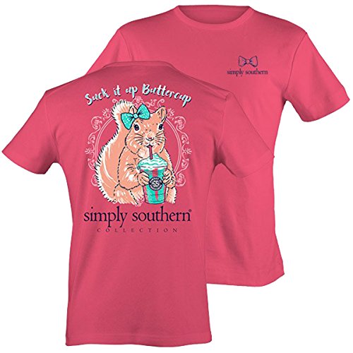 Simply Southern Suck It Up Buttercup Youth Short Sleeve T-shirt-Strawberry-ym