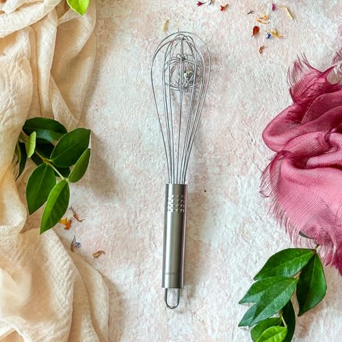 Fackelmann Frusta con sfera, per amalgamare uniformemente gli ingredienti, materiale in acciaio inossidabile, dotata di foro per appenderla, dimensioni circa 26.5 x 6 x 6 cm - immagine 5