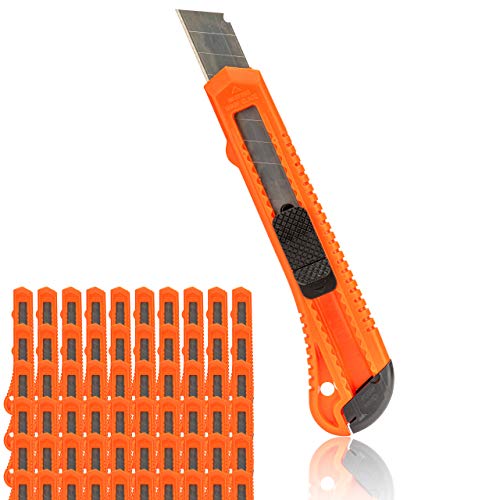 OFFICEPOINT Cuttermesser Set 60 Stück | Cutter mit 18mm...