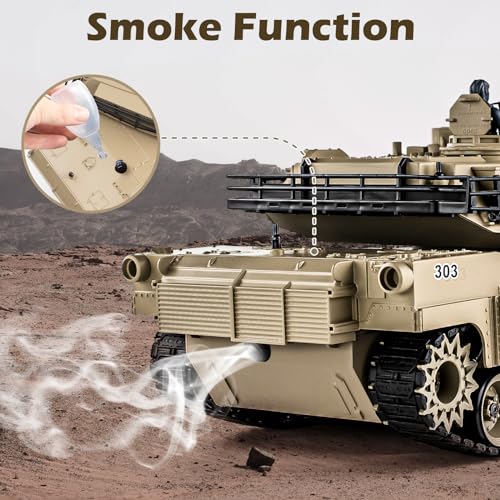 1:18 RC Tank, 2.4Ghz M1A2 Abrams Remote Control Tank Model - Scale ...