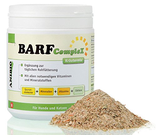 Anibio Barf Complex 420g | Ergänzung zur Rohfütterung | Getreidefrei | mit Vitaminen, Mineralien und Kräutern | barfen | Vitalstoffe | Kräutermischung für Hunde